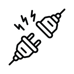 Power connector icon creatively designed in line style