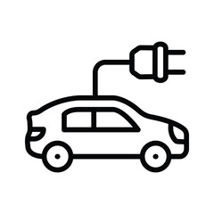 Download our premium line icon of electric car
