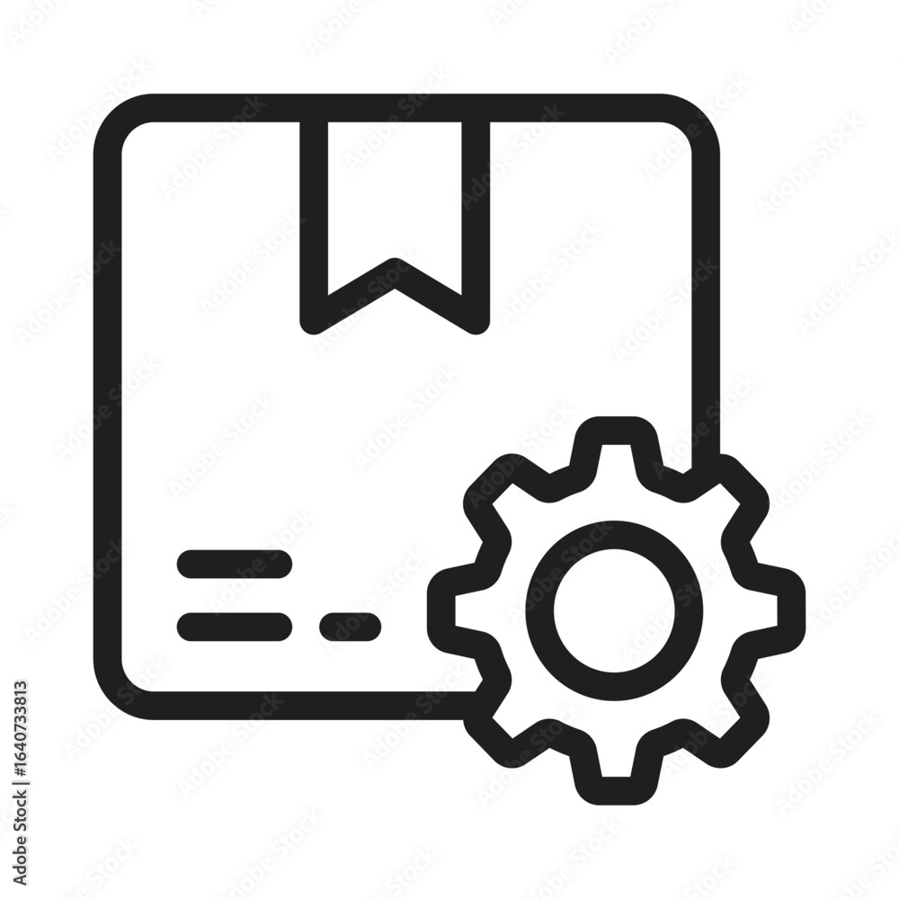 Poster box-setting vector outline icon. eps 10 file