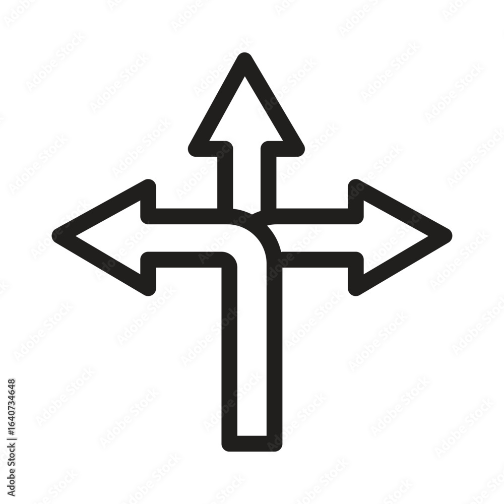Poster success path vector outline icon. eps 10 file