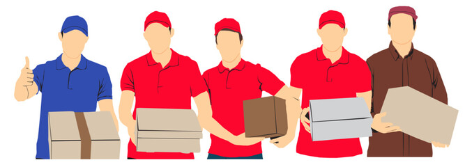 group of delivery guys