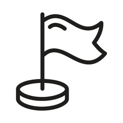 Milestone Vector Outline Icon. EPS 10 File 