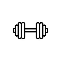 Minimalist Gym Weight Dumbbell Icon 
