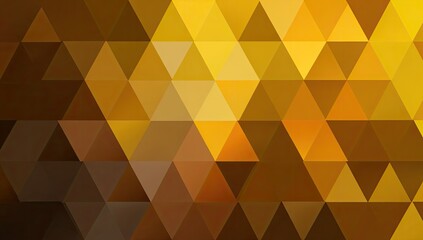 Abstract geometric background of interlocking triangles in shades of gold and brown