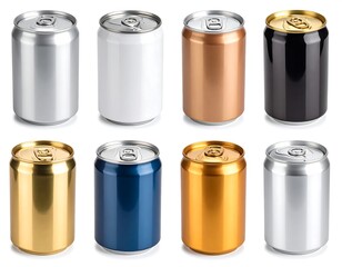 Assorted metal beverage cans