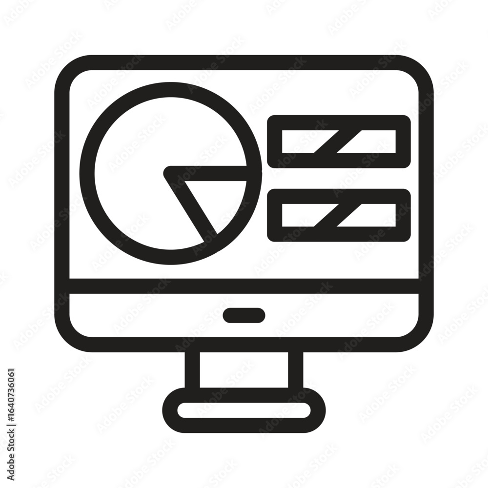 Poster add panel vector outline icon. eps 10 file