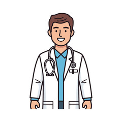 Fototapeta premium doctor flat design illustration