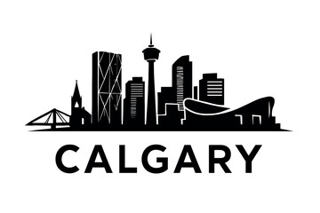 Obraz premium City skyline with iconic buildings and landmarks, Calgary