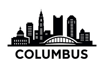 Fototapeta premium City skyline with iconic buildings and landmarks, Columbus