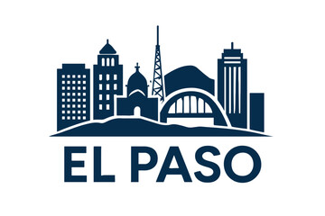 El Paso city skyline with iconic buildings and landmarks