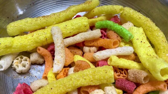 Colorful Rice Finger Fryums | Crispy Snack Video
