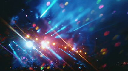 Colorful stage lights at a concert