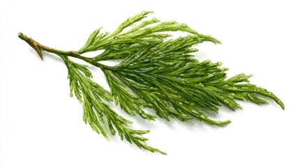 Close-up of a vibrant green branch