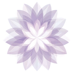 flowers and leaves Flat folk geometric style transparent background