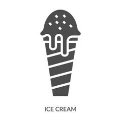 Ice Cream Icon Line Style. Design Vector Illustration