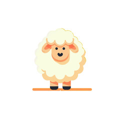Cute Cartoon Sheep Illustration