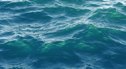Fototapeta premium Dynamic Sea Waves Azure Green Water Natural Background Texture