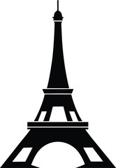 Elegant eiffel tower silhouette vector design