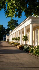 Obraz premium Sunny European buildings and gardens