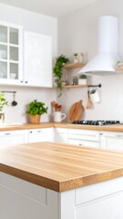 Blurred modern kitchen interior