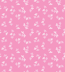 Japanese Pink Pretty Flower Fall Vector Seamless Pattern