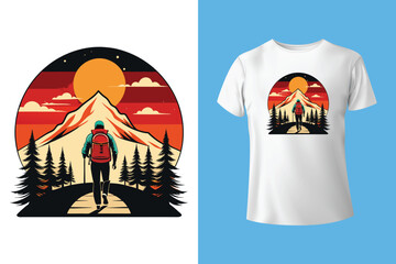 the best view comes after the hardest climb, quote motivation slogan poster t shirt design for mountain hiking