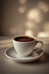 Dark Espresso in White Ceramic Cup