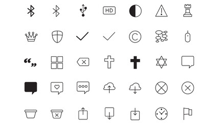 set of icons for web design