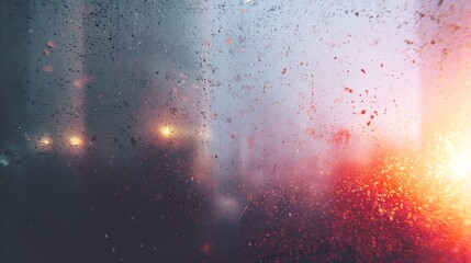 A vibrant, grainy dark purple, orange, and black gradient background with glowing pink and magenta highlights, evoking a sense of chaos, retro energy, and colorful texture with noise elements