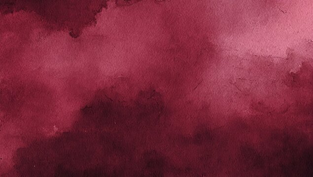 Abstract watercolor wash in deep burgundy and maroon tones
