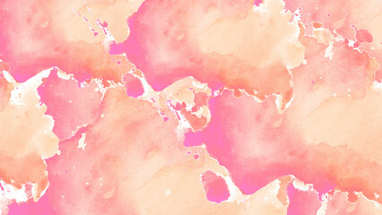Vibrant Peach and Pink Watercolor Background