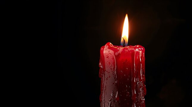 Candle wax melted down a chianti bottle, hardened drips, wick extinguished.