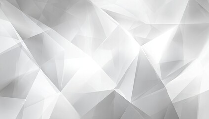 Abstract geometric pattern of light gray, translucent triangles