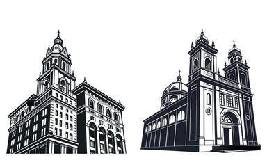 Fototapeta premium A scratch of vintage budlings 