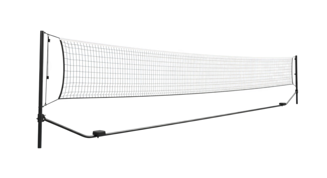 Isolated shot of a sports net on a dark background, showcasing modern style.