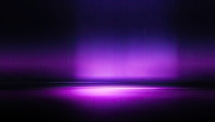 Dark stage lit by vibrant purple light