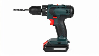 cordless drill isolated on white