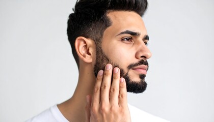 Man checking his beard (1)