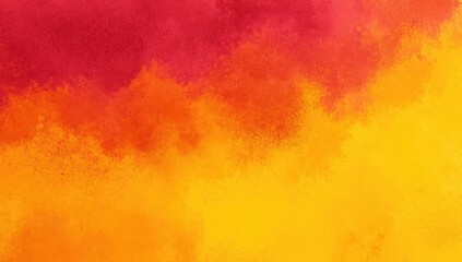 Abstract watercolor painting with vibrant red and orange hues.  Soft, blended colors create a gradient effect, with a transition from deep red to bright yellow-orange