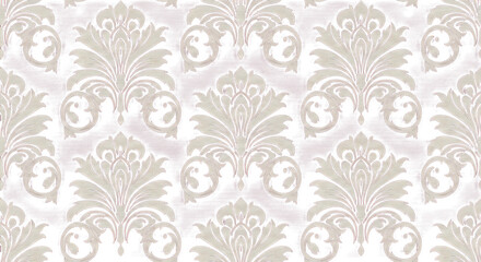Fototapeta premium Damask floral seamless pattern
