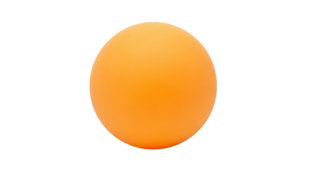 Isolated vibrant orange sphere glowing against a stark contrast background.