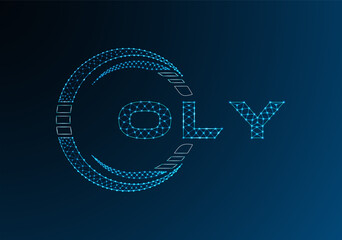 OLY low poly letter logo vector design. OLY lower poly logo design. Low poly logo.