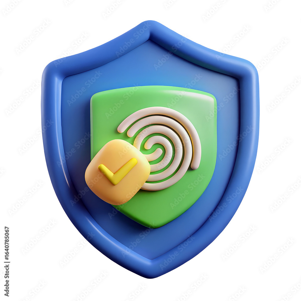 Aufkleber 3d, transparent, secure your digital identity with advanced fingerprint authentication and verified 