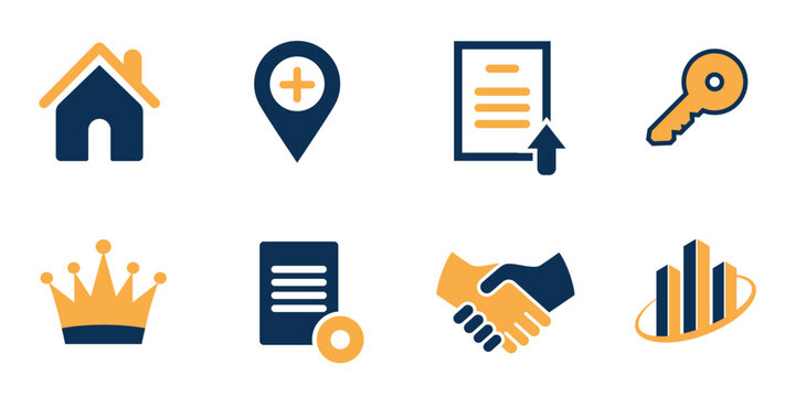 Real estate property housing architecture vector icons