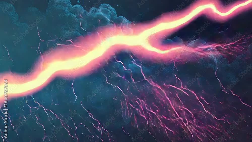 Poster plasma stream flowing through dark energy clouds in deep space