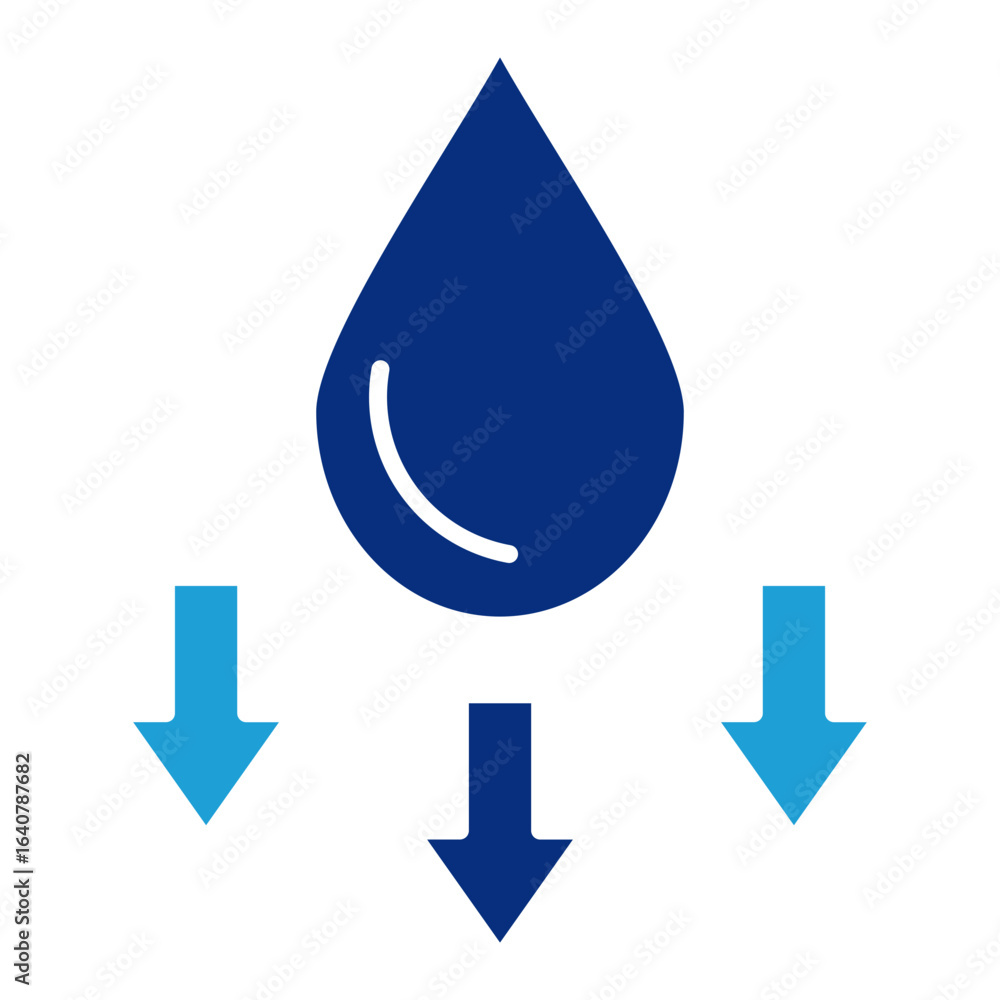 Poster low flow icon element for design