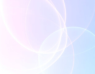 Soft pastel background with glowing, transparent light lines and abstract shapes, blending pink and blue hues for a tranquil, modern design.