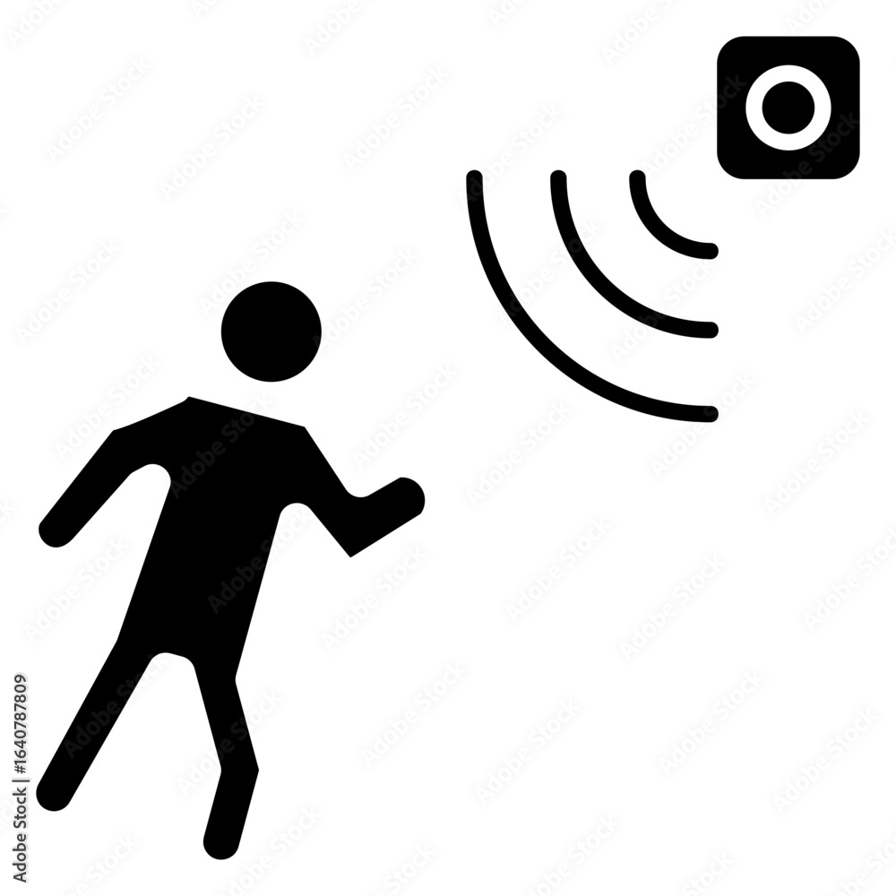 Poster motion sensor icon element for design