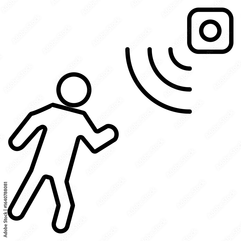 Poster motion sensor icon element for design