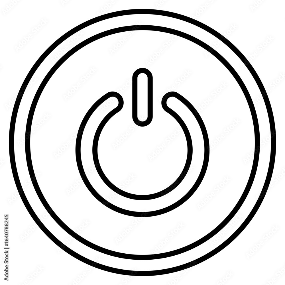 Poster off switch icon element for design